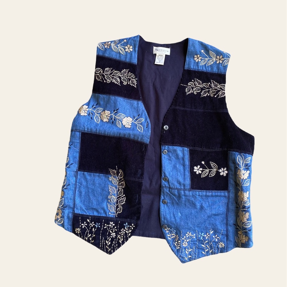 Vintage Denim/Corduroy Patchwork Vest